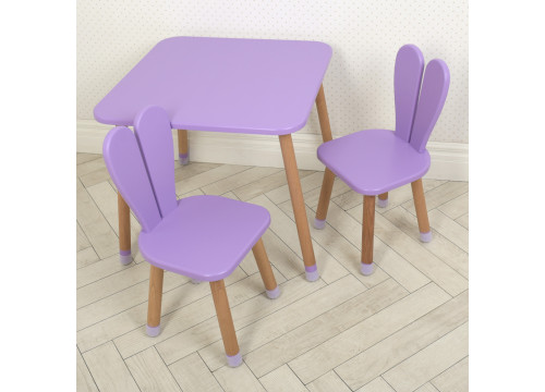Комплект ARINWOOD Зайчик Фіолетовий (столик+2 стільця) 04-025VIOLET+1