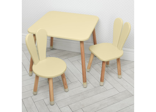 Комплект ARINWOOD Зайчик Слонова кістка (столик + 2 стільця) 04-025BEIGE+1