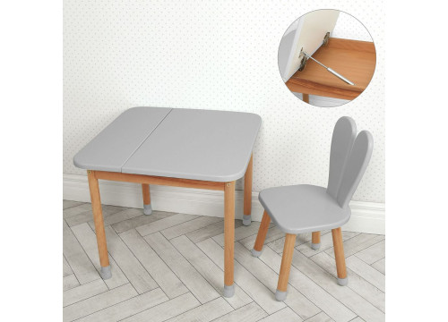 Комплект ARINWOOD Зайчик Box Сірий (столик+стілець) 04-025GREY-BOX